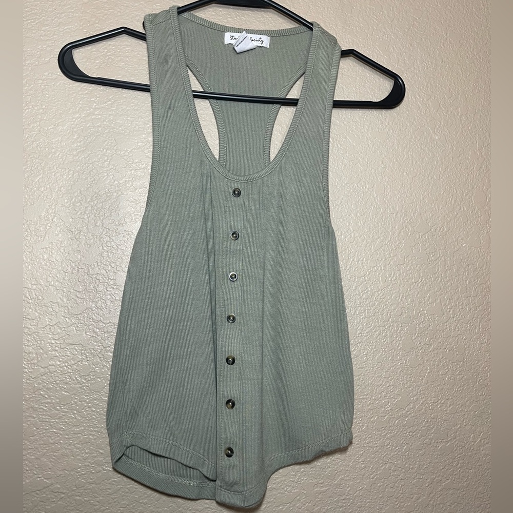 2 crossed on the back tank tops